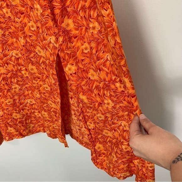 Designs Lane Bryant Orange Floral Maxi Dress Size 28 - Picture 7 of 14